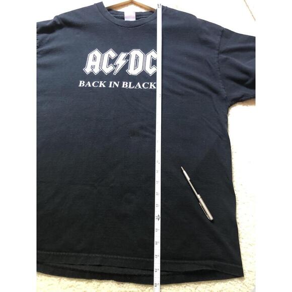 AC/DC Back In Black BAND T Shirt Black Vintage 2004 Concert T Shirt XL One sided - Picture 8 of 9